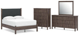 Pamytta Upholstered Panel Platform Bed Bedroom Set