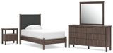 Pamytta Upholstered Panel Platform Bed Bedroom Set