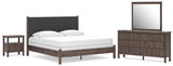 Pamytta Upholstered Panel Bed Bedroom Set
