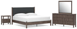 Pamytta Upholstered Panel Platform Bed Bedroom Set