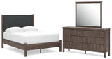 Pamytta Upholstered Panel Platform Bed Bedroom Set