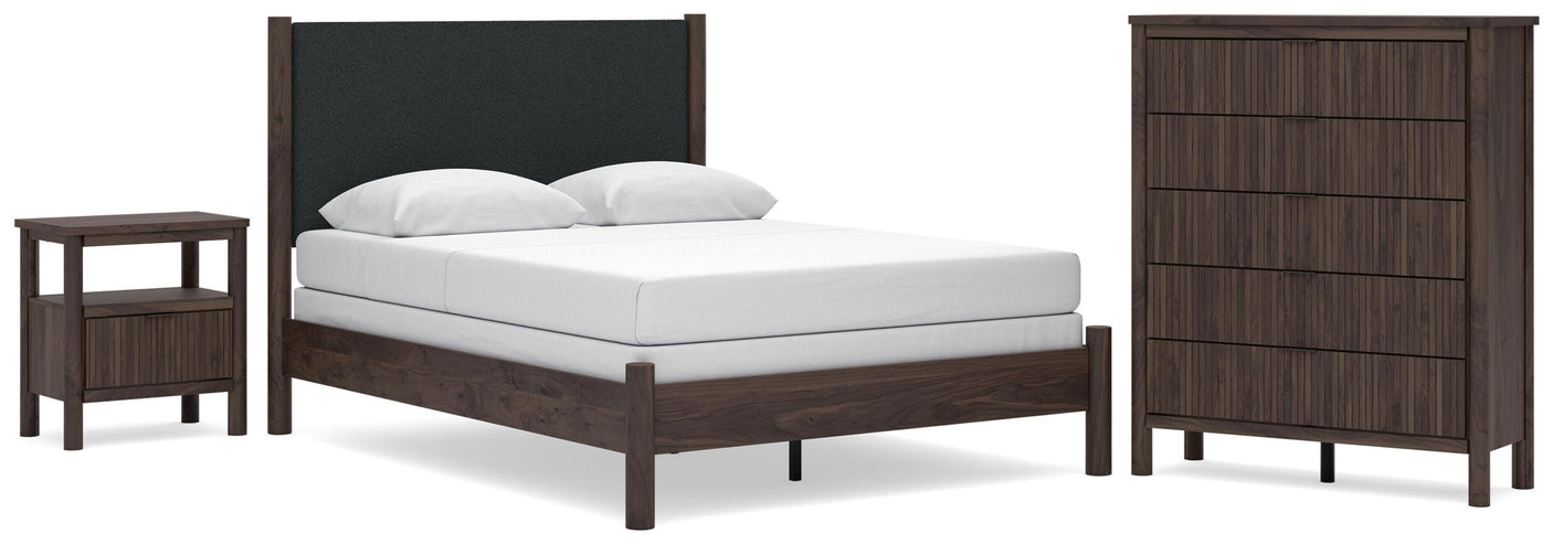 Pamytta Upholstered Panel Bed Bedroom Set