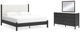 Cadmori Upholstered Panel Bed Bedroom Set