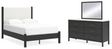 Cadmori Upholstered Panel Bed Bedroom Set