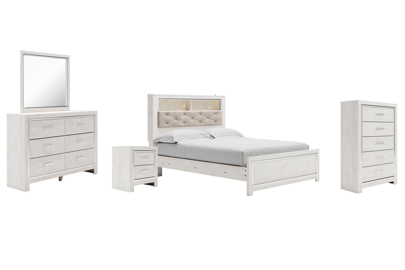 Altyra Panel Bookcase Bed Bedroom Set
