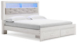 Altyra Upholstered Bookcase Bed with Storage