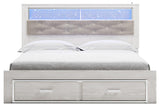 Altyra Upholstered Bookcase Bed with Storage