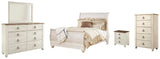 Willowton Sleigh Bed Bedroom Set