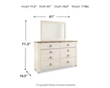 Willowton Sleigh Bed Bedroom Set