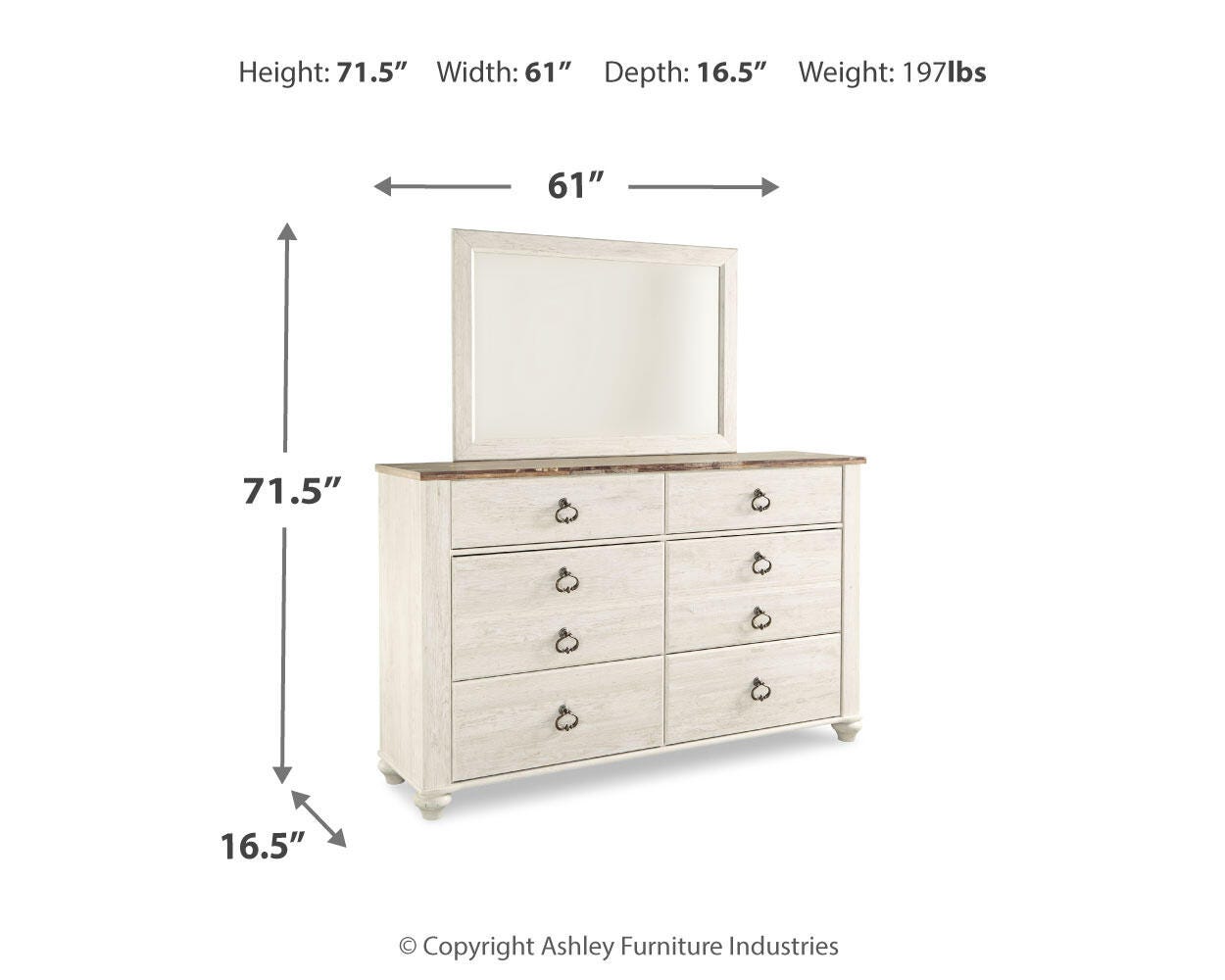 Willowton Panel Bed Bedroom Set