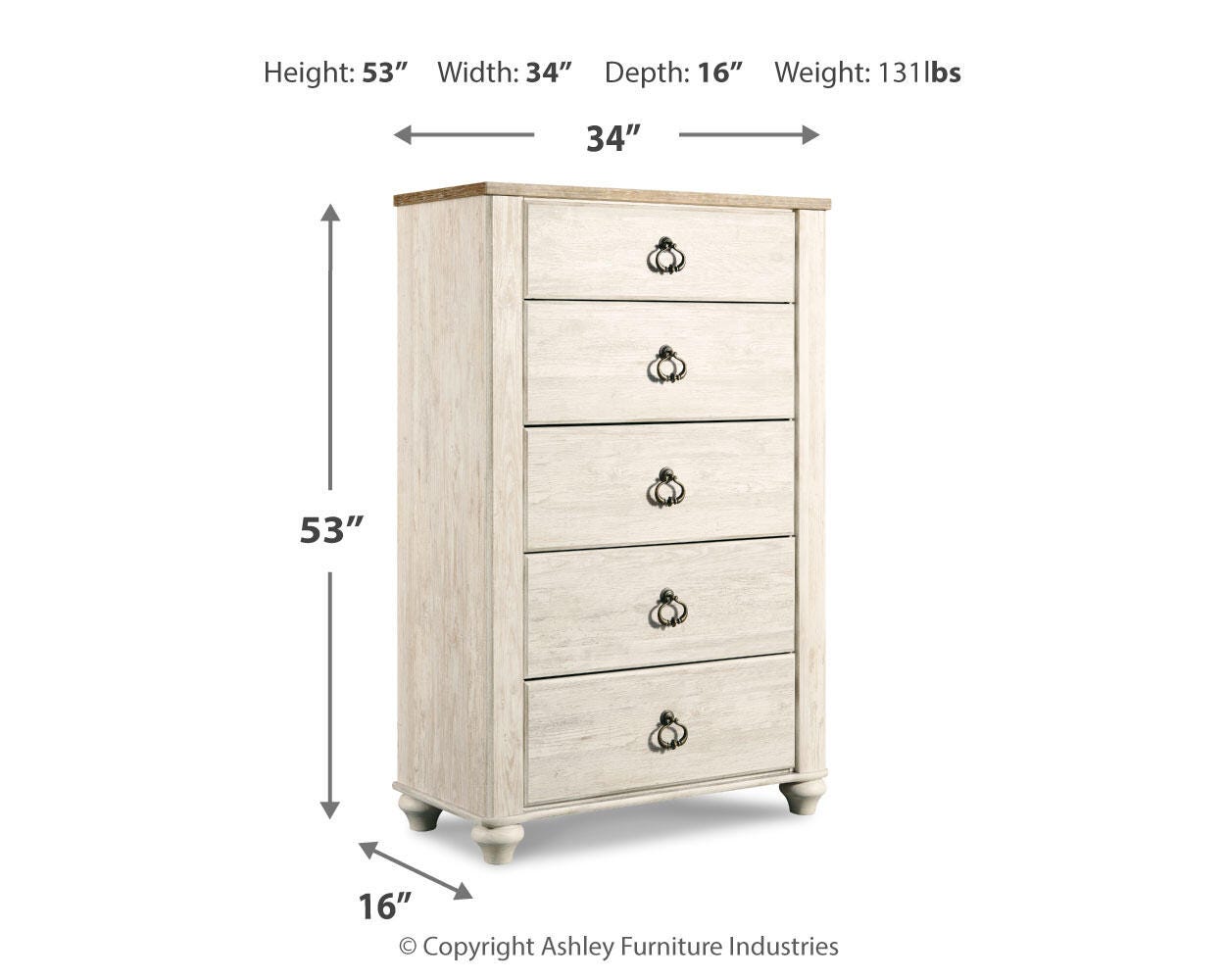 Willowton Sleigh Bed Bedroom Set