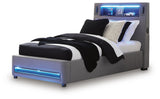 Cayberry Upholstered Bed with Wireless Audio