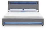 Cayberry Upholstered Bed with Wireless Audio