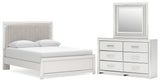 Zuraleus Upholstered Panel Platform Bed Bedroom Set