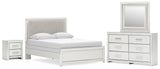 Zuraleus Upholstered Panel Bed Bedroom Set