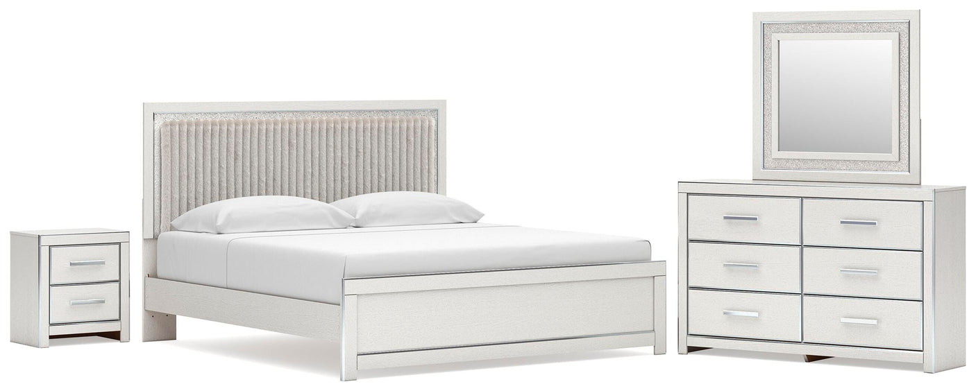 Zuraleus Upholstered Panel Platform Bed Bedroom Set