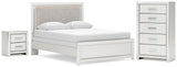 Zuraleus Upholstered Panel Bed Bedroom Set