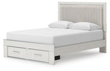 Birmonton Upholstered Panel Platform Storage Bed