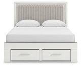 Zuraleus Upholstered Panel Platform Storage Bed Bedroom Set