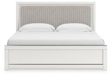 Zuraleus Upholstered Panel Platform Bed Bedroom Set
