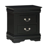 Louis Philip Night Stand Black