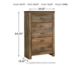 Trinell Panel Headboard Bed Bedroom Set