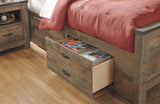 Trinell Panel Bed with 2 Storage Drawers