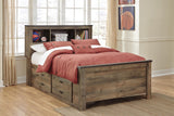 Trinell Bookcase Bed with 2 Storage Drawers