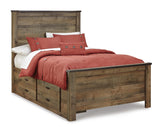 Trinell Panel Bed with 2 Storage Drawers