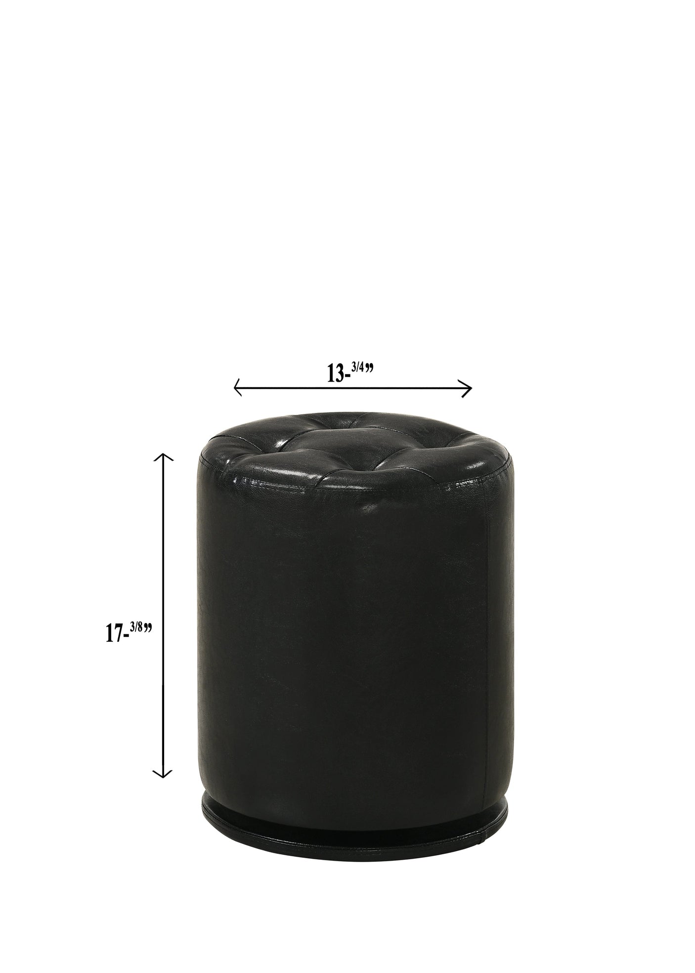 Morgan Round Swivel Stool Black