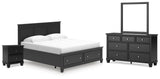 Lanolee Panel Storage Bed Bedroom Set