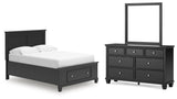 Lanolee Panel Storage Bed Bedroom Set