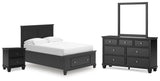 Lanolee Panel Storage Bed Bedroom Set