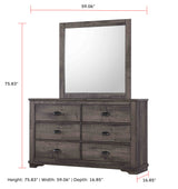 Coralee Dresser Grey
