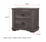 Coralee Night Stand Grey