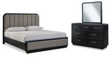Rowanbeck Upholstered Panel Bed Bedroom Set