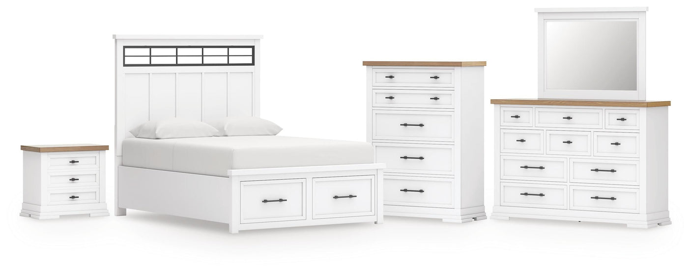 Ashbryn Panel Storage Bed Bedroom Set