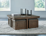 Boarder Coffee Table w/ 4 Stools