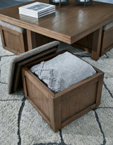 Boarder Coffee Table w/ 4 Stools