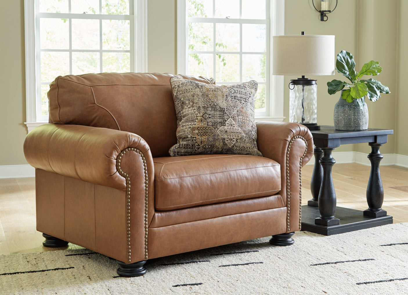 Carianna Leather Oversized Chair