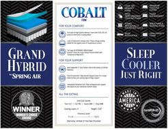 Grand Hybrid Cobalt Firm Mattress & Boxspring