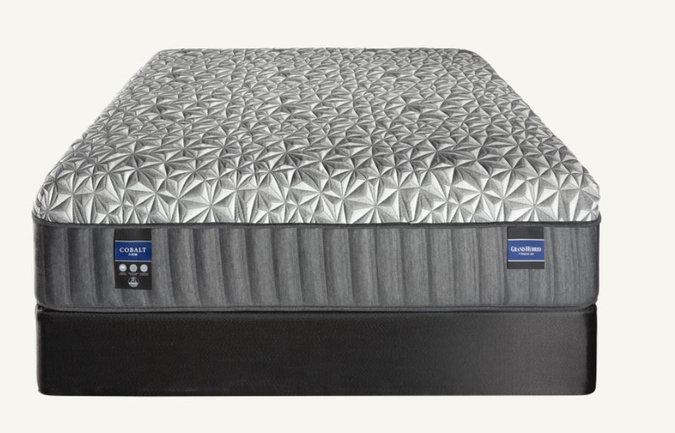 Grand Hybrid Cobalt Medium Mattress & Boxspring