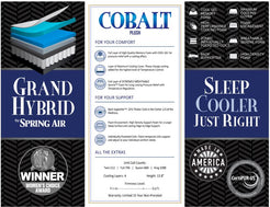 Grand Hybrid Cobalt Plush Mattress & Boxspring
