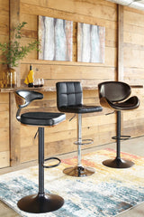 Bellatier Tall Upholstered Swivel Barstool