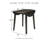 Hammis Round Dining Room Drop Leaf Table