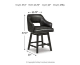 Tallenger Upholstered Swivel Barstool