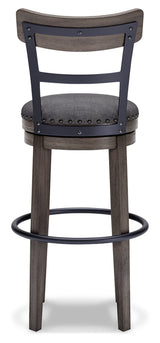 Caitbrook Tall Upholstered Swivel Barstool