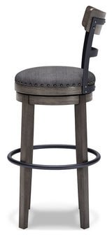 Caitbrook Tall Upholstered Swivel Barstool