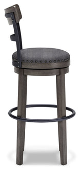 Caitbrook Tall Upholstered Swivel Barstool