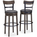 Caitbrook Tall Upholstered Swivel Barstool
